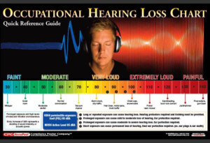 Occupational Hearing Loss Chart Quick Reference Guide Poster Compliance Poster Company