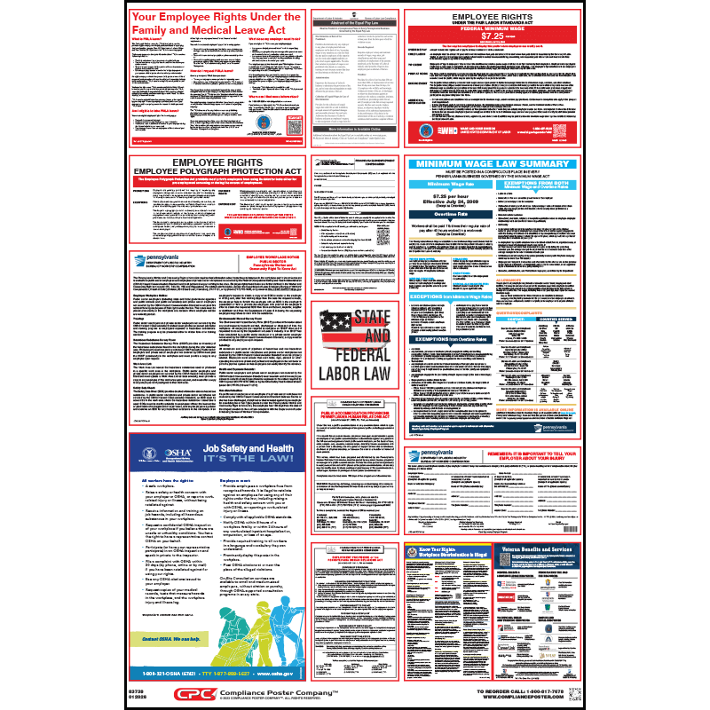 Pennsylvania Labor Law Poster 2025