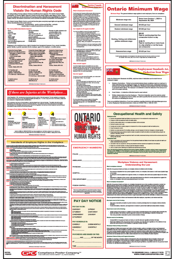 Ontario Labour Law Poster
