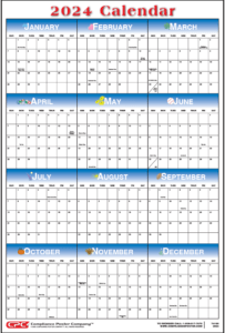 Holiday 12-Month Calendar
