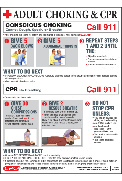 The Adult Choke Saving Poster | Compliance Poster Company