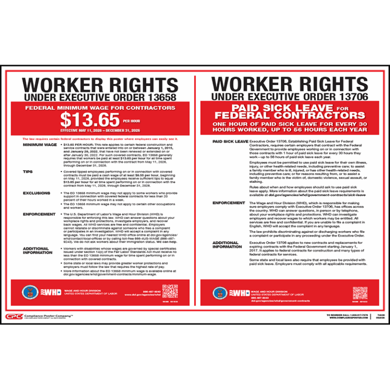 Federal Contractor Worker Rights Poster | CPC