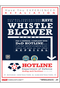 Defense Contractor Whistleblower Poster