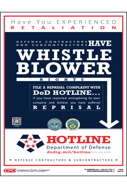 Defense Contractor Whistleblower Poster - Compliance Poster Company