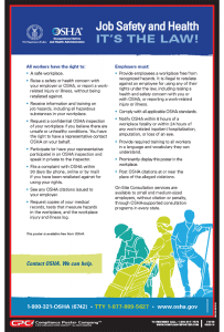 OSHA Job Safety and Health Poster