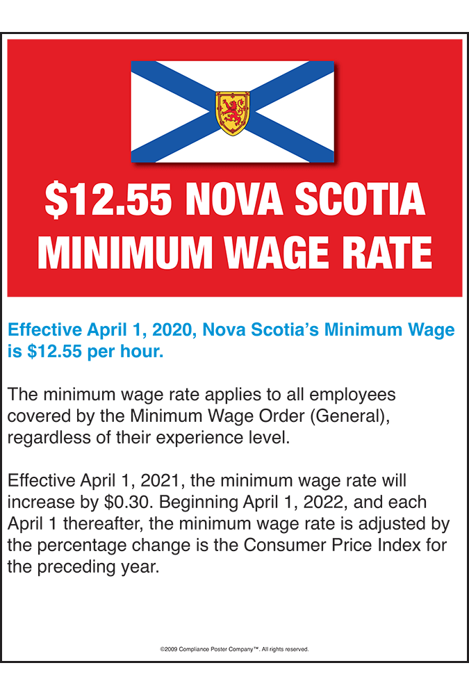 2020 Nova Scotia Minimum Wage MPP Peel 'N Post