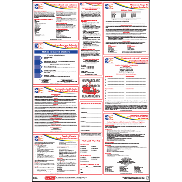 Newfoundland and Labrador Labour Law Poster