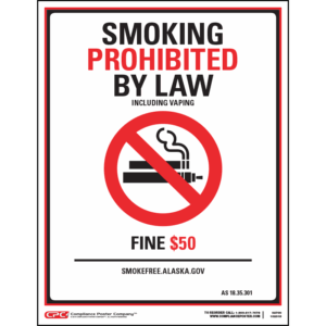 Alaska No Smoking Poster