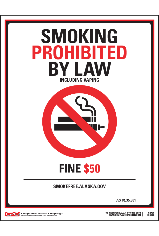 Alaska No Smoking Poster