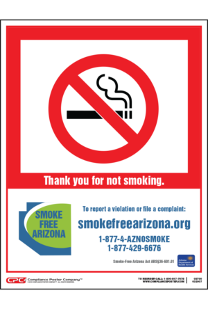 Arizona No Smoking Poster