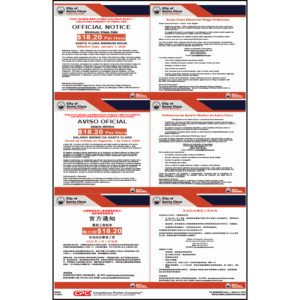 City of Santa Clara, CA Minimum Wage Poster