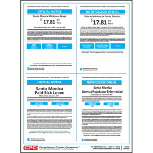 Santa Monica Minimum Wage Poster