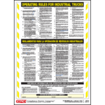 California Bilingual Forklift/Industrial Truck Safety Poster