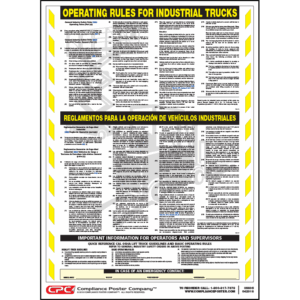 California Bilingual Forklift/Industrial Truck Safety Poster