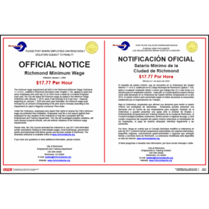 City of Richmond, CA Minimum Wage Poster