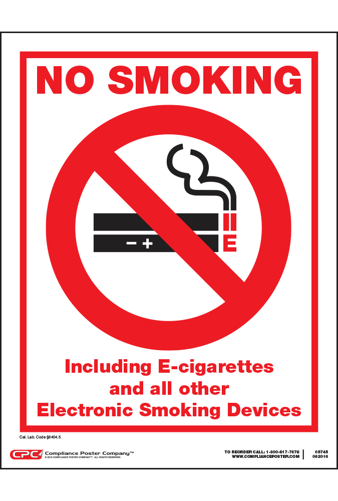 California No Smoking Sign
