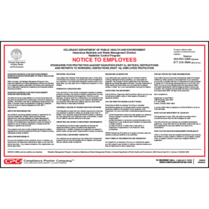 Colorado Radiation Protection Standards Poster