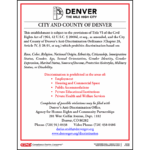 Denver Anti-Discrimination Poster