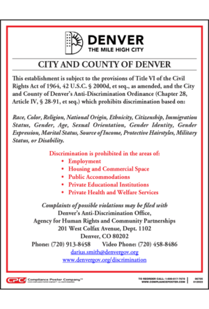 Denver Anti-Discrimination Poster
