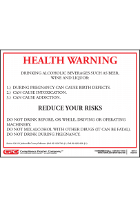 09711 Jacksonville Alcohol Health Warning Poster