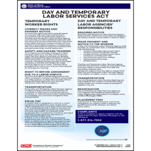 Illinois Day and Temporary Service Poster - English