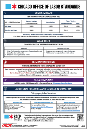 Chicago Minimum Wage & Paid Sick Leave Poster