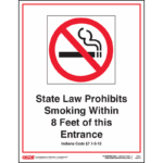 Indiana No Smoking Poster