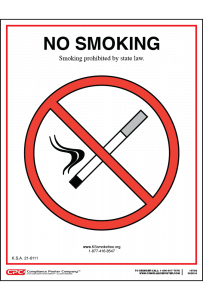 Kansas Smoking is Prohibited Signs