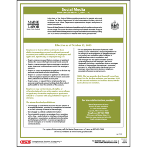 Maine Social Media Law Poster