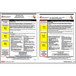 Montgomery County Minimum Wage Poster - English