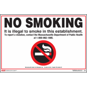 Massachusetts No Smoking Poster
