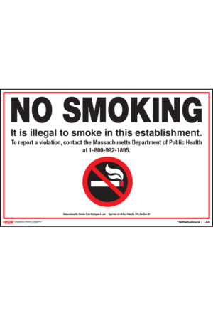 Massachusetts No Smoking Poster