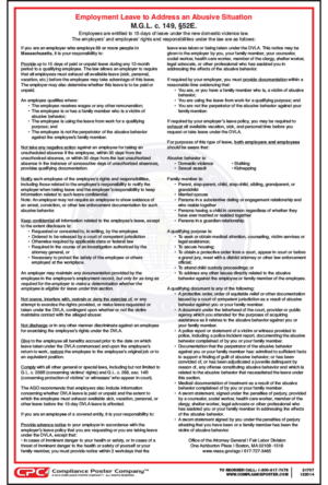Massachusetts Employment Leave to Address an Abusive Situation Poster