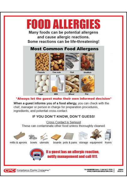 Saint Paul, MN Food Allergy Poster