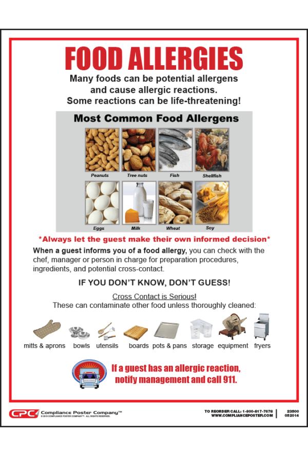 Saint Paul Food Allergy Poster