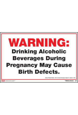 Missouri Alcohol Health Warning Poster