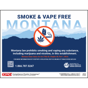 Montana No Smoking Poster