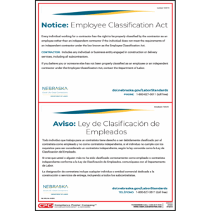 Nebraska Employee Classification Act Poster