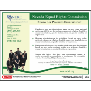 Nevada Prohibits Discrimination Poster