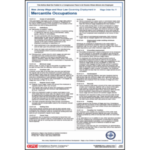 New Jersey Mercantile Occupations Order