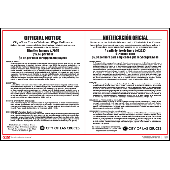 Las Cruces, NM Minimum Wage