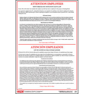 New York Blood Donation Leave Law Poster
