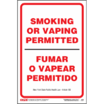 New York Smoking or Vaping Permitted Poster