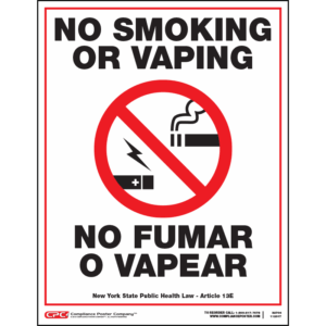 New York No Smoking Poster
