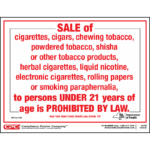 New York Sale of Tobacco Products Poster