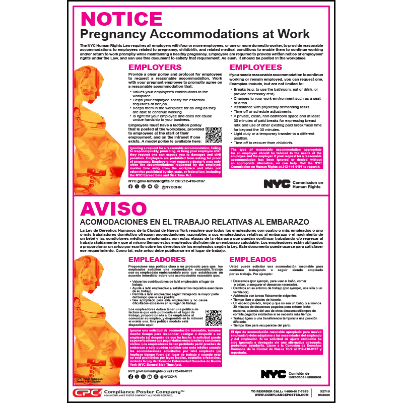 Maternity Rights Poster New York, NY Pregnancy Rights Poster | CPC