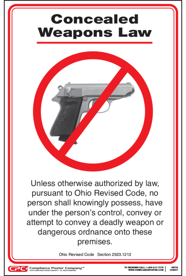 Ohio No Weapons Poster