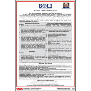 Oregon Live Entertainment Workers Poster