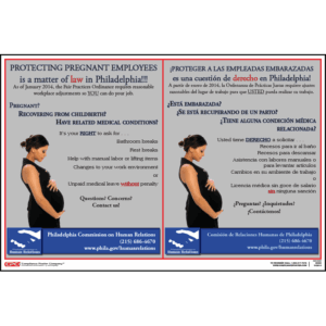 Philadelphia Pregnancy Accommodation Rights Poster