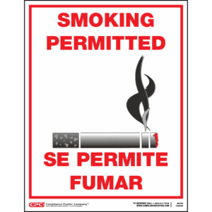 Pennsylvania Bilingual Smoking Permitted Poster
